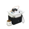 Aurelia Plumbed Head Spa basin with transparent treatment dome