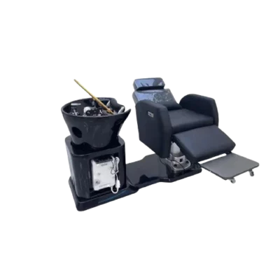 Fumi Head Spa Basin with reclining black salon chair