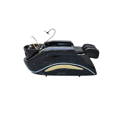 Emiko Head Spa Chair with black massage bed and basin