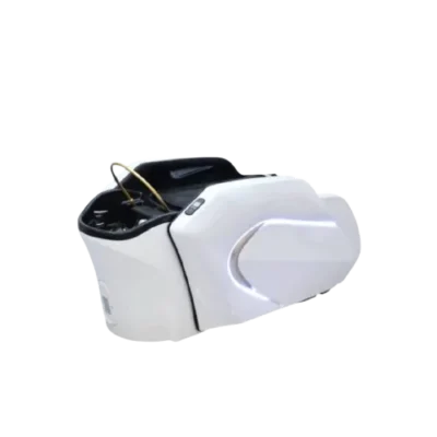 Iroha Head Spa Chair in white with massage bed and treatment dome
