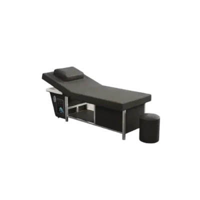 Rinara Head Spa plumbed treatment bed with steamer and stool