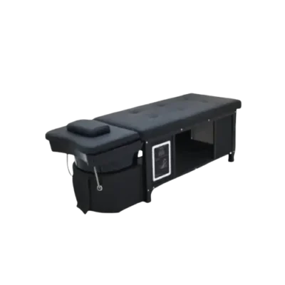 Zenora Head Spa with black treatment bed and plumbed basin