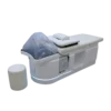 Fujiko Head Spa with white plumbed treatment bed and stool