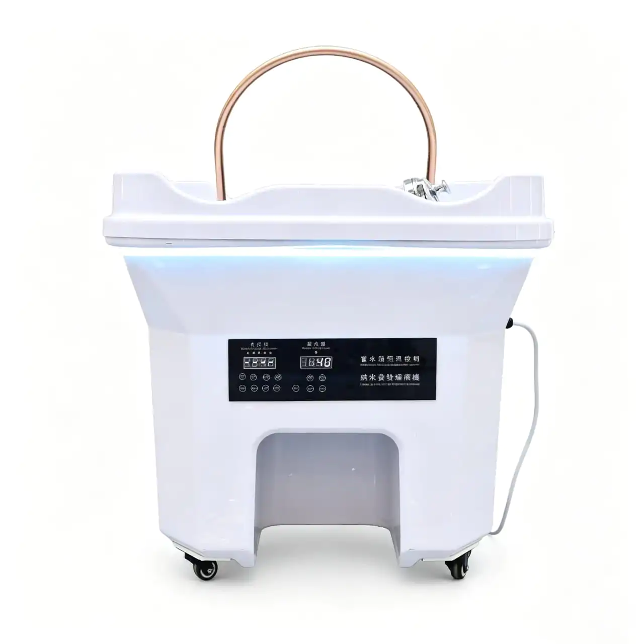 White-Aura-Portable-Head-Spa5 Junia Portable Head Spa dimensions showing 64 cm width and 69 cm height
